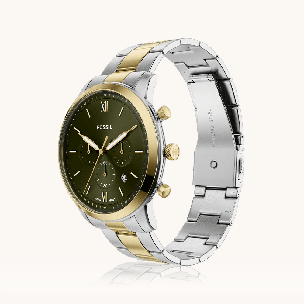 Fossil Neutra Chronograph Two-Tone Watch FS6189 Watches Fossil 