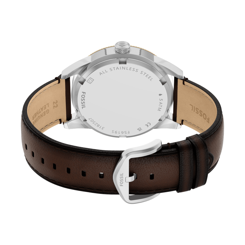 Fossil Pearson Chronograph Leather Watch FS6195 Watches Fossil 