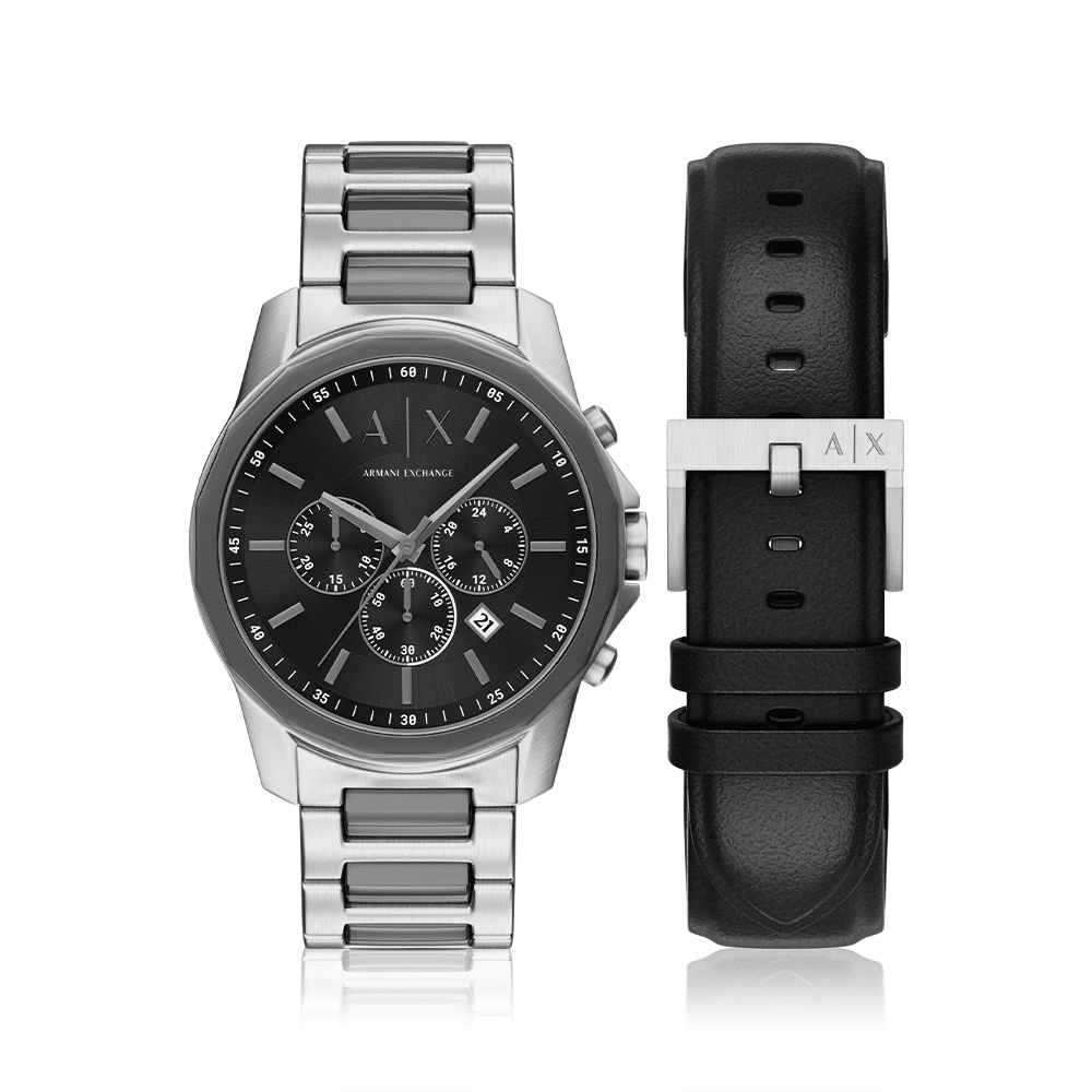 Armani Exchange Banks Two-Tone Watch Set AX7181SET Watches Armani Exchange 