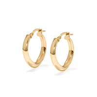 15mm Pinch Twist Hoops in 9kt Bonded Gold Silver Filled Earrings Bevilles 