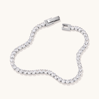 22cm Cubic Zirconia Tennis Bracelet in Stainless Steel Bracelets Bevilles 
