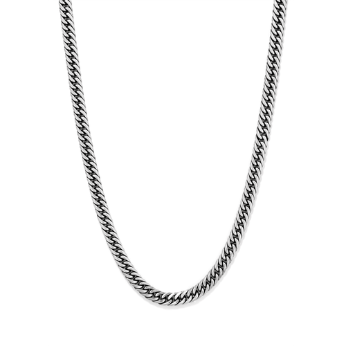 55cm Curb 9mm Chain in Stainless Steel Necklaces Bevilles 