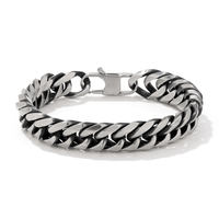 23cm Curb 14mm Bracelet in Stainless Steel Bracelets Bevilles 