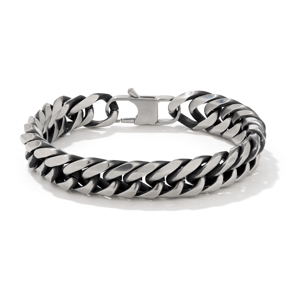 23cm Curb 14mm Bracelet in Stainless Steel Bracelets Bevilles 