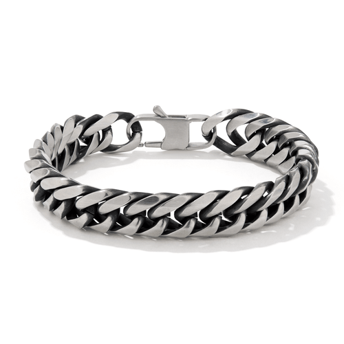 23cm Curb 14mm Bracelet in Stainless Steel Bracelets Bevilles 