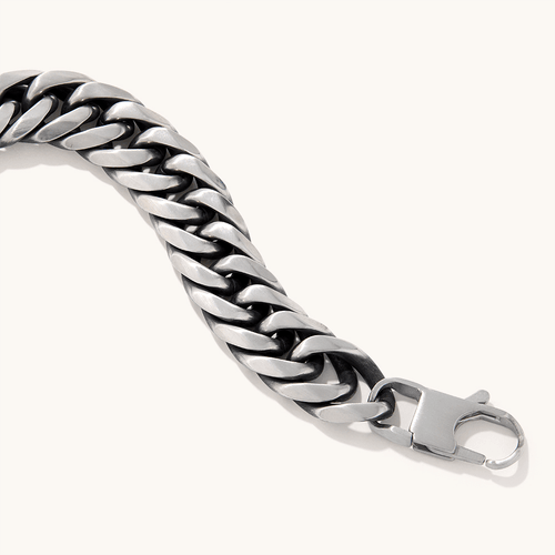 23cm Curb 14mm Bracelet in Stainless Steel Bracelets Bevilles 