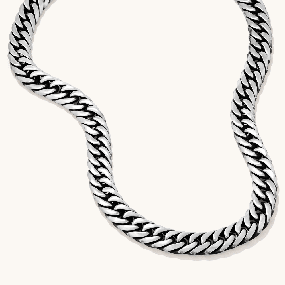 60cm Curb 14mm Chain in Stainless Steel Necklaces Bevilles 