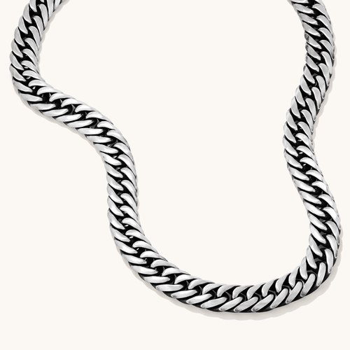 60cm Curb 14mm Chain in Stainless Steel Necklaces Bevilles 
