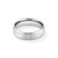 8mm Bevelled Edge Ring in Stainless Steel Rings Bevilles 