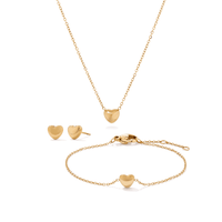Heart Charm Set in PVD Stainless Steel Bevilles 