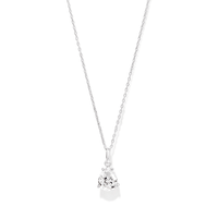 50cm Cubic Zirconia Pear Necklace in Sterling Silver Pendants Bevilles 