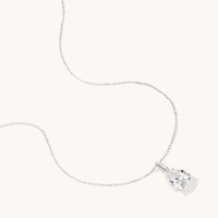 50cm Cubic Zirconia Pear Necklace in Sterling Silver Pendants Bevilles 