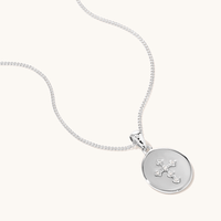 45cm Hammered Cubic Zirconia Cross Necklace in Sterling Silver Pendants Bevilles 