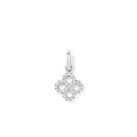 Cubic Zirconia Open Clover Pendant in Sterling Silver Pendants Bevilles 