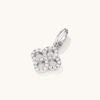 Cubic Zirconia Open Clover Pendant in Sterling Silver Pendants Bevilles 