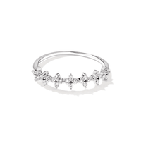 Cubic Zirconia Cross Cluster Ring in Sterling Silver Rings Bevilles 