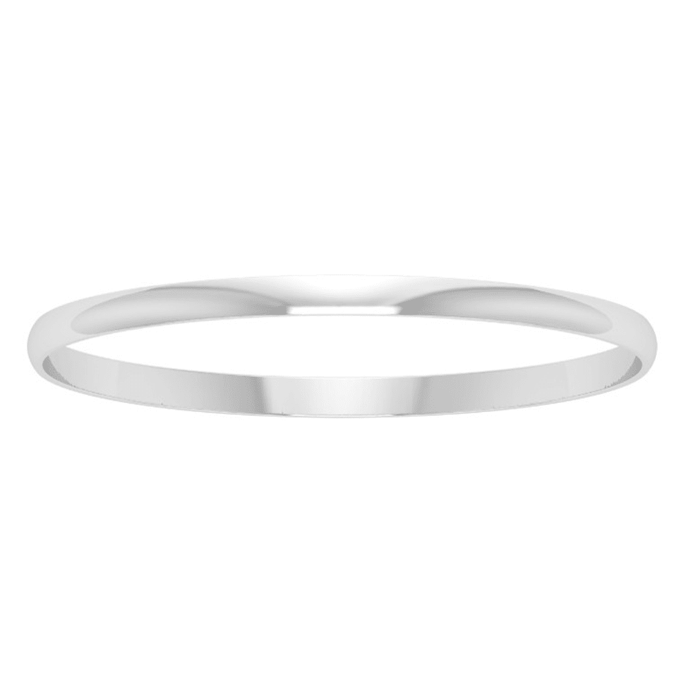 60mm 4mm Half-Round Bangle in Sterling Silver Bangles Bevilles 