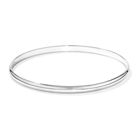 63mm 4mm Half-Round Bangle in Sterling Silver Bangles Bevilles 