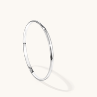 63mm 4mm Half-Round Bangle in Sterling Silver Bangles Bevilles 