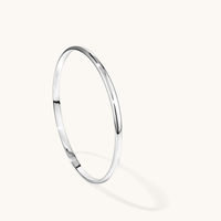 66mm 4mm Half-Round Bangle in Sterling Silver Bangles Bevilles 
