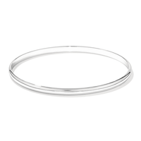 69mm 4mm Half-Round Bangle in Sterling Silver Bangles Bevilles 