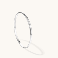 69mm 4mm Half-Round Bangle in Sterling Silver Bangles Bevilles 