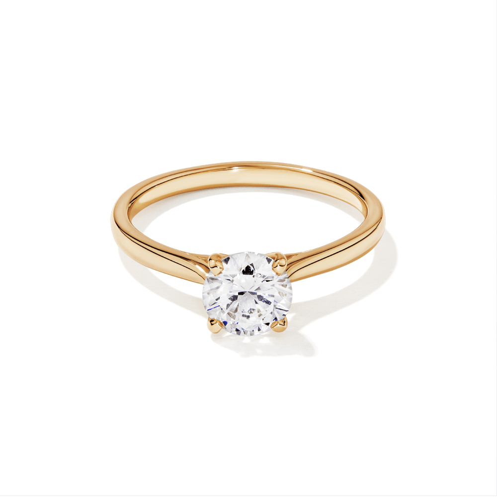 1.00ct Laboratory-Grown Diamond Round Solitaire Ring in 9kt Yellow Gold Rings Bevilles 