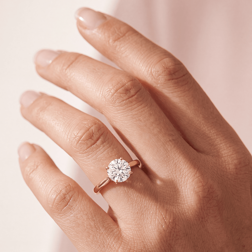 1.00ct Laboratory-Grown Diamond Round Solitaire Ring in 9kt Yellow Gold Rings Bevilles 