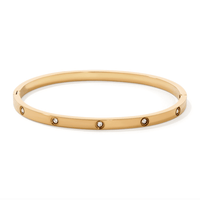 61mm Cubic Zirconia Bangle in Waterproof PVD Stainless Steel Bangles Bevilles 
