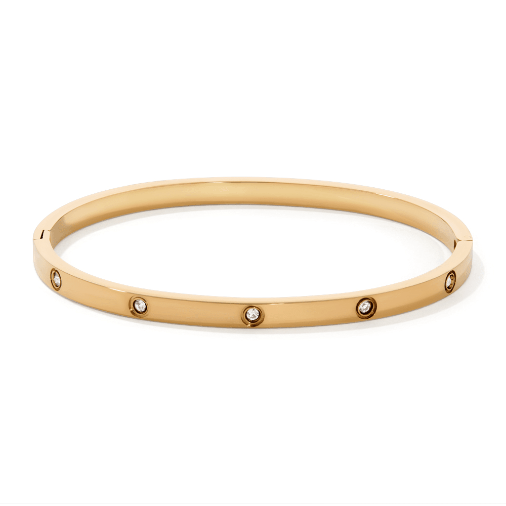 61mm Cubic Zirconia Bangle in Waterproof PVD Stainless Steel Bangles Bevilles 