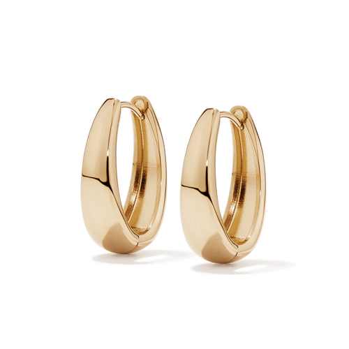 23mm Tapered Huggies in Waterproof PVD Stainless Steel Earrings Bevilles 
