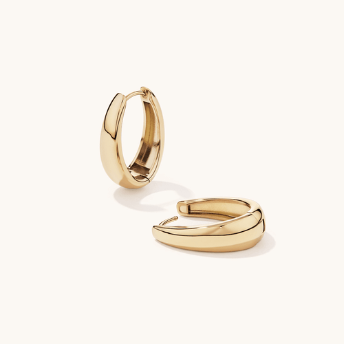23mm Tapered Huggies in Waterproof PVD Stainless Steel Earrings Bevilles 