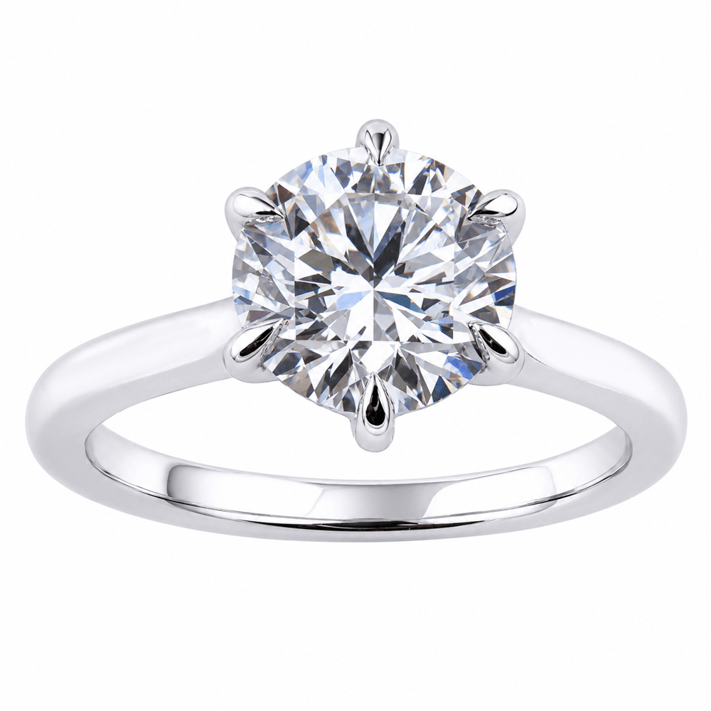 1.70ct Laboratory-Grown Diamond Solitaire Ring in Sterling Silver and Rhodium Rings Bevilles 