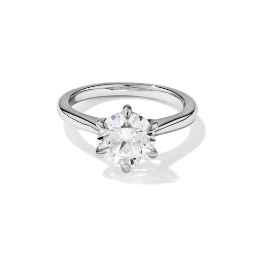 1.70ct Laboratory-Grown Diamond Solitaire Ring in Sterling Silver and Rhodium Rings Bevilles 