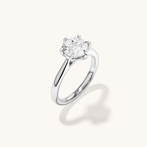 1.70ct Laboratory-Grown Diamond Solitaire Ring in Sterling Silver and Rhodium Rings Bevilles 