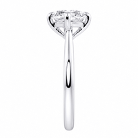 1.70ct Laboratory-Grown Diamond Solitaire Ring in Sterling Silver and Rhodium Rings Bevilles 