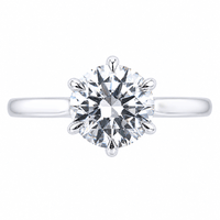 1.70ct Laboratory-Grown Diamond Solitaire Ring in Sterling Silver and Rhodium Rings Bevilles 