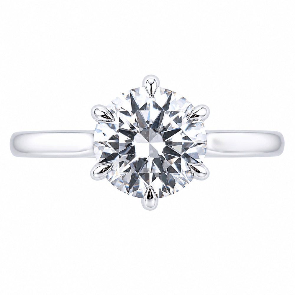 1.70ct Laboratory-Grown Diamond Solitaire Ring in Sterling Silver and Rhodium Rings Bevilles 