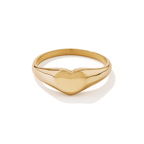 7mm Heart Signet Ring in Waterproof PVD Stainless Steel Rings Bevilles 
