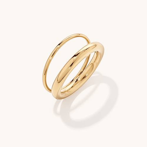 10mm Layered Ring in Waterproof PVD Stainless Steel Rings Bevilles 