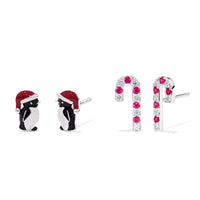 Christmas Stud Earring Bundle - Candy Penguin Earrings Bevilles Jewellers 