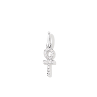 Cubic Zirconia Ankh Pendant in Sterling Silver Pendants Bevilles 