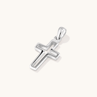 Plain Open Cross Pendant in Sterling Silver Pendants Bevilles 