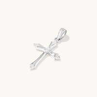 5 Cubic Zirconia Cross Pendant in Sterling Silver Pendants Bevilles 