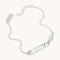 Children's 15cm Medal And Id Bracelet in Sterling Silver Bracelets Bevilles 