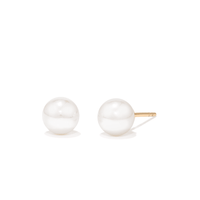 6mm Shell Pearl Stud Earrings in Sterling Silver Earrings Bevilles 