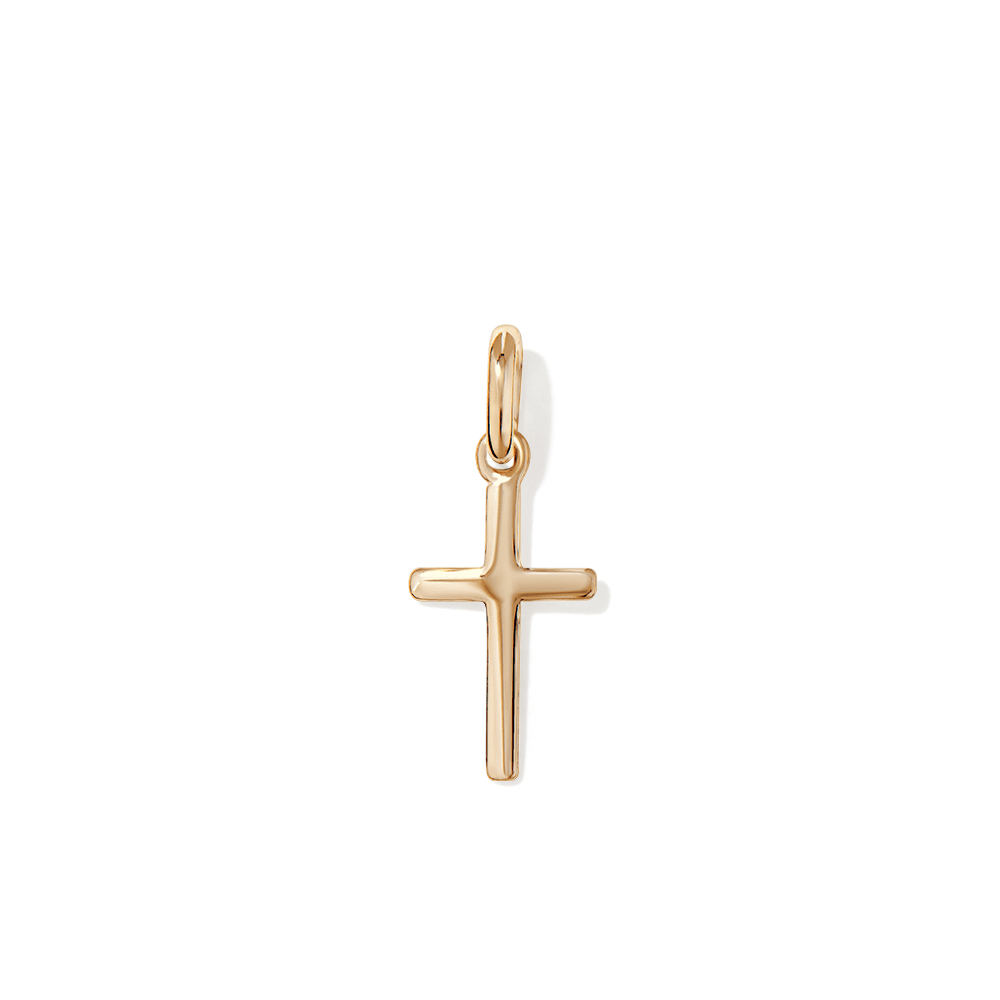 Plain Cross Pendant in 18kt Gold Plated Sterling Silver Pendants Bevilles 