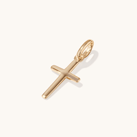 Plain Cross Pendant in 18kt Gold Plated Sterling Silver Pendants Bevilles 