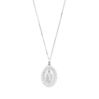 50cm Mother Mary Necklace in Sterling Silver Pendants Bevilles 