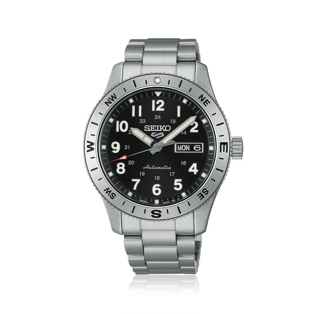 Seiko 5 Sports Automatic Silver Tone Watch HDB006K Watches Seiko 